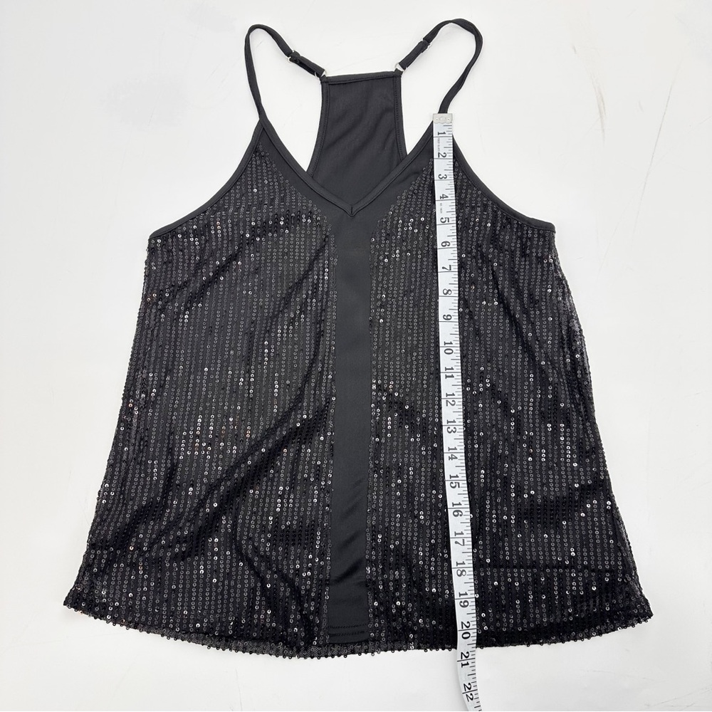 Black Sequin Racerback Tank Top – Size Small - Picture 10 of 11